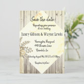 Save The Date ラスティック フラワー ウェディング セーブザデート (スタンド正面)