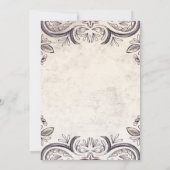 Save The Date, ラスティック ローズ フラット カード (裏面)