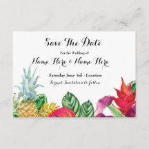 Save The Date ルアウ ラスティック アロハ トロピカル ライト