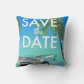 Save the Date ヴィンテージカーと結婚指輪 クッション (裏面)
