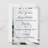 Save The Date ヴィンテージ望遠鏡の観察者 招待状 (正面)
