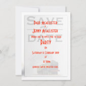 Save the Date ヴィンテージ機関車の招待状 招待状 (正面)