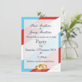 Save the Date ヴィンテージ理容室 招待状 (スタンド正面)