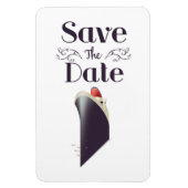 Save the Date ヴィンテージ航海の招待状 マグネット (縦)