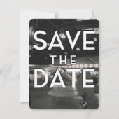 Save the Date ヴィンテージ航空機格納庫 (裏面)