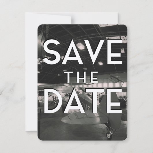 Save the Date ヴィンテージ航空機格納庫 (正面)