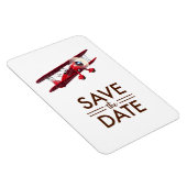 Save the Date ヴィンテージ複葉機 マグネット (右側)