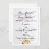 Save the Date ヴィンテージ複葉機 招待状 (正面/裏面)