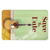 Save the Date ヴィンテージ アコースティックギター マグネット (横)