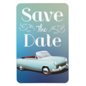 Save the Date ヴィンテージ クラシック カー マグネット (縦)