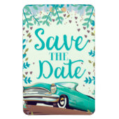 Save The Date ヴィンテージ クラシック カー マグネット (縦)