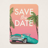 Save the Date ヴィンテージ コンバーチブル カー (正面)