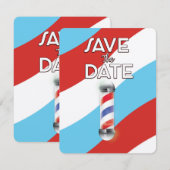 Save the Date ヴィンテージ バーバー ショップ (正面/裏面)