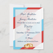 Save the Date ヴィンテージ バーバー ショップ 招待状 (正面)