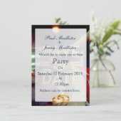 Save the Date ヴィンテージ プロペラ機 招待状 (スタンド正面)