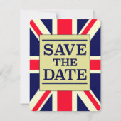 Save the Date ヴィンテージ ユニオンジャック (裏面)