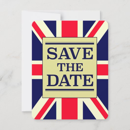 Save the Date ヴィンテージ ユニオンジャック (正面)
