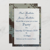 Save the Date ヴィンテージ 水中 招待状 (正面/裏面)