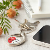 「Save the Date」側離れに、ペア キーホルダー (側面)