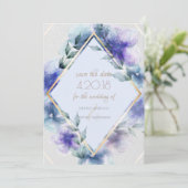 Save the Date | 半透明の水彩花 セーブザデート (スタンド正面)