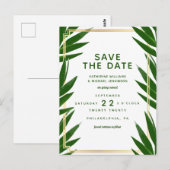 Save The Date | 南国リゾートのウェディング ポストカード (正面/裏面)