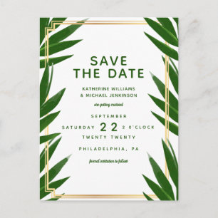 Save The Date   南国リゾートのウェディング ポストカード