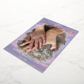 Save the Date: 夢の雲の恋人テーマ 箔招待状 (回転した状態)