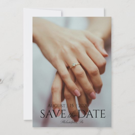 Save The Date- 大きな写真  招待状 (正面)