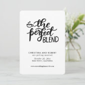 Save The Date | 完璧なブレンド 手書きスクリプト 招待状 (スタンド正面)