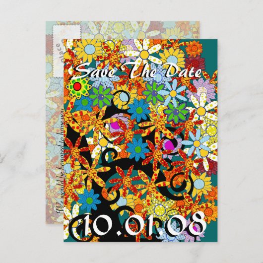 Save The Date – 愛の木カスタマイズ-  案内ポストカード (正面/裏面)