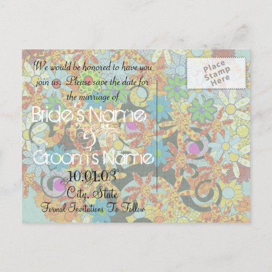 Save The Date – 愛の木カスタマイズ-  案内ポストカード (裏面)