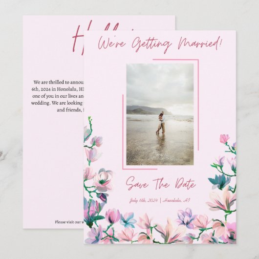 Save The Date 招待状 (正面/裏面)