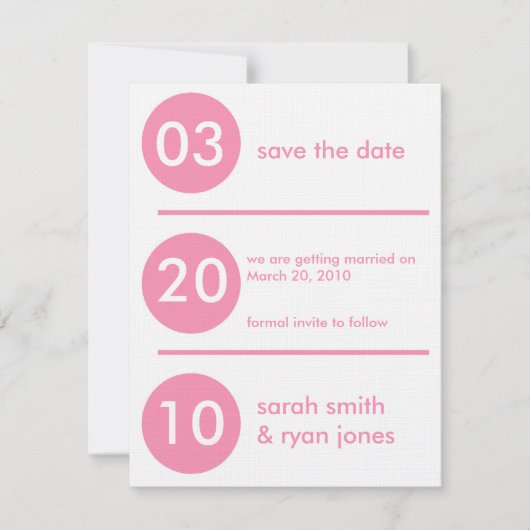 Save the Date 招待状 (正面)