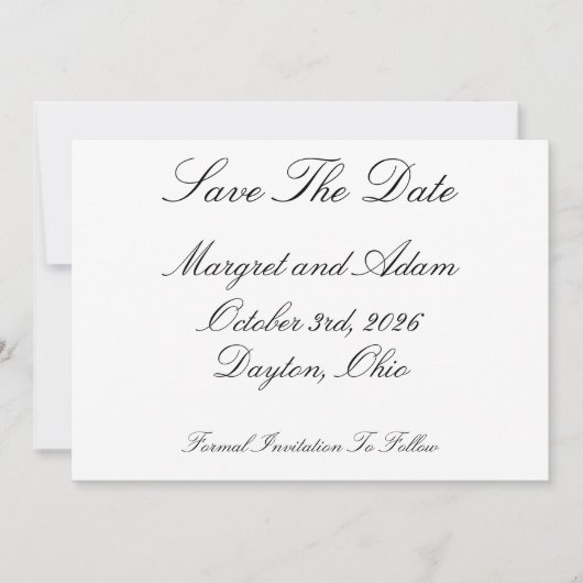 Save The Date 招待状 (正面)