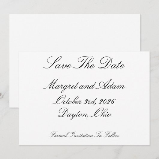 Save The Date 招待状 (正面/裏面)