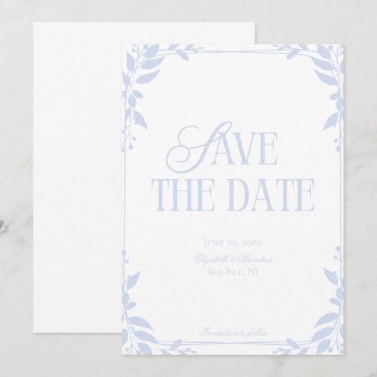 Save The Date 招待状 (正面/裏面)