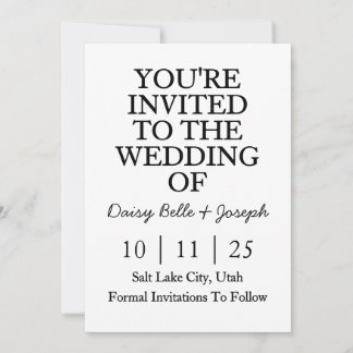 Save The Date 招待状