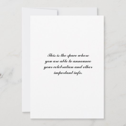 Save The Date 招待状 (裏面)