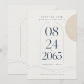 Save the Date 招待状 | エーゲ海沿岸のエディトリアル Aegea (正面/裏面)