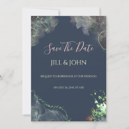 Save The Date 招待状 結婚式 エメラルドグリーン