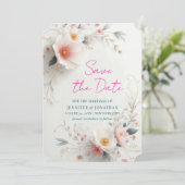 Save The Date 水彩 花 文字 セーブザデート (スタンド正面)