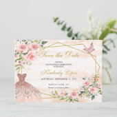 Save the Date 淡いピンクの花 セーブザデート (スタンド正面)