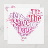 Save the date - 淡いピンク系 セーブザデート (正面/裏面)