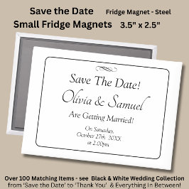 Save The Date - 無限スクロール モノクロ マグネット