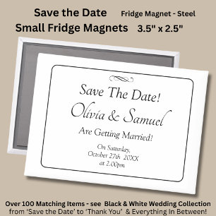 Save The Date - 無限スクロール モノクロ マグネット