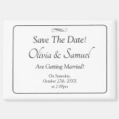 Save The Date - 無限スクロール モノクロ マグネット (正面)