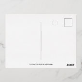 Save the Date 現代的な箔押しタイポグラフィーデザイン 箔招待状ポストカード (裏面)