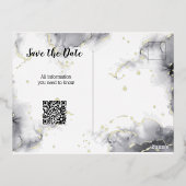 Save the Date 箔押し招待状はがき 箔招待状ポストカード (裏面)