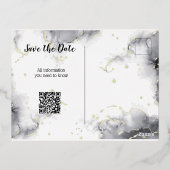 Save the Date 箔押し招待状ポストカード 箔招待状ポストカード (裏面)