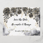 Save the Date 箔押し招待状ポストカード 箔招待状ポストカード (正面)